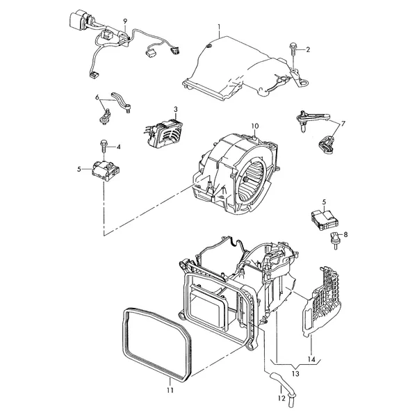 Воздухозаборник климатической установки с электронным рег.