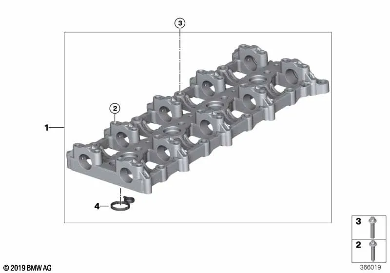 Головка блока ц./промеж.часть картера