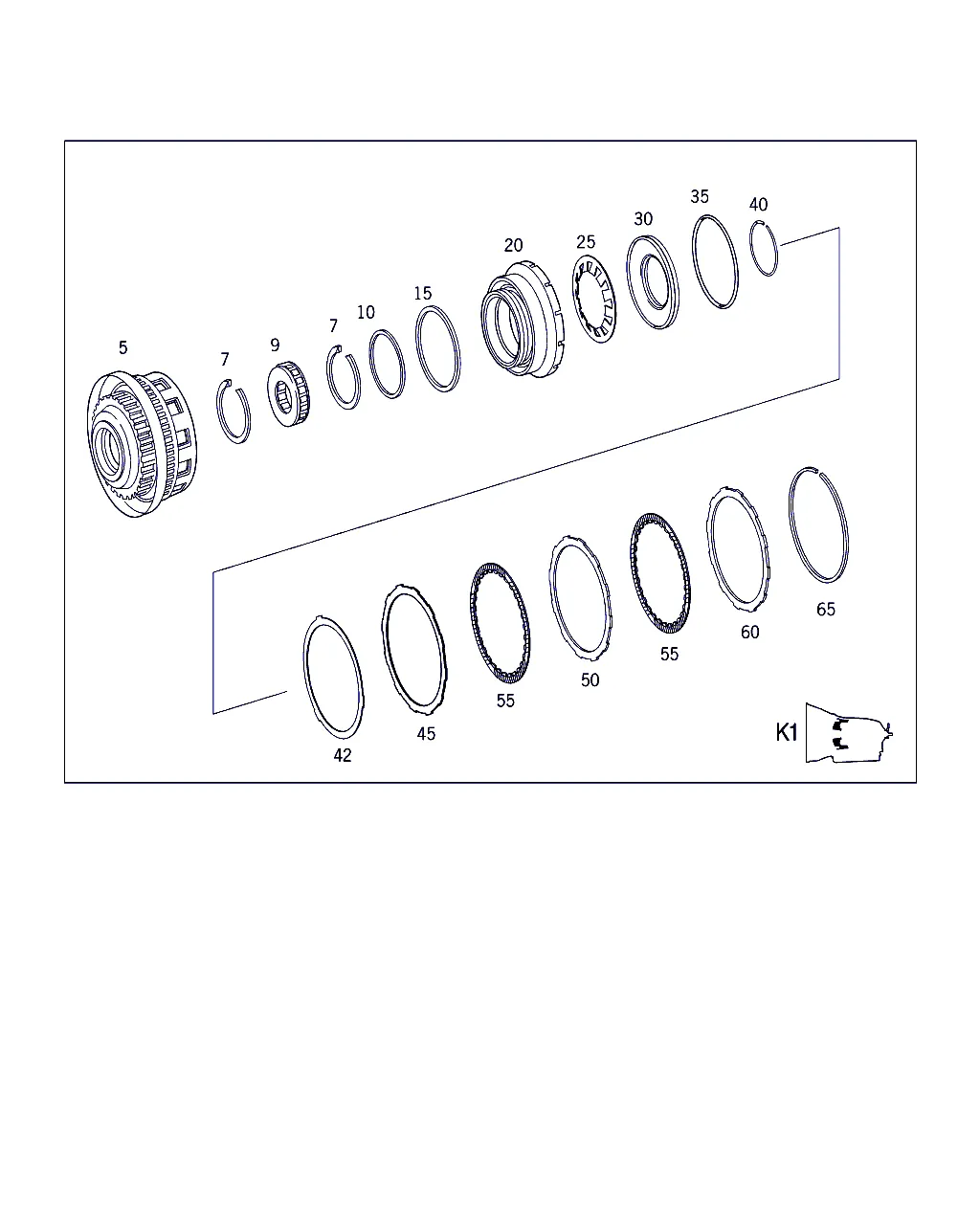 МУФТА K1,ПЕРЕДНИЙ ПЛАНЕТАРНЫЙ РЯД