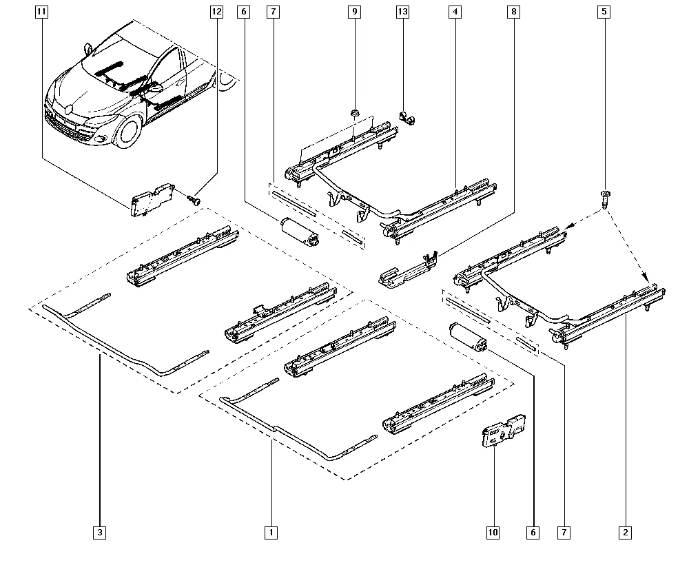 Салазки сиденья