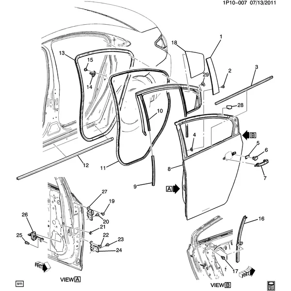 DOOR HARDWARE/REAR PART 1 (1ST DES)