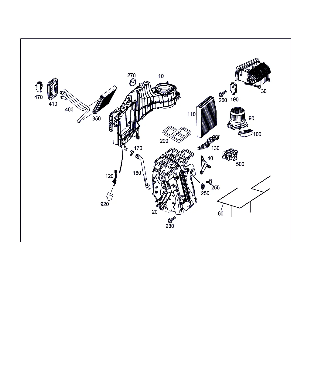 КОРОБ СИСТЕМЫ КОНДИЦИОНИР. И ОТОПЛ. С ВЕНТИЛЯТОРОМ И ЖГУТОМ ЭЛЕКТРОПРОВОДКИ