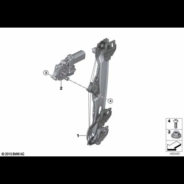 Механизм перемещения стекла двери Зд