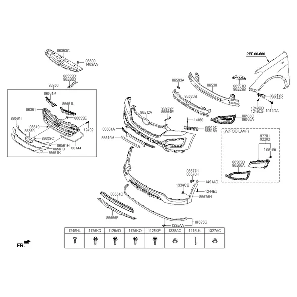 бампер передний