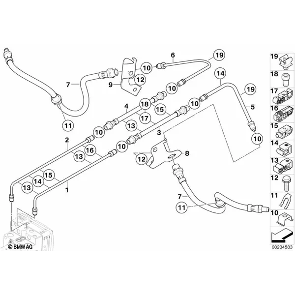 Трубопровод тормозного привода Зд