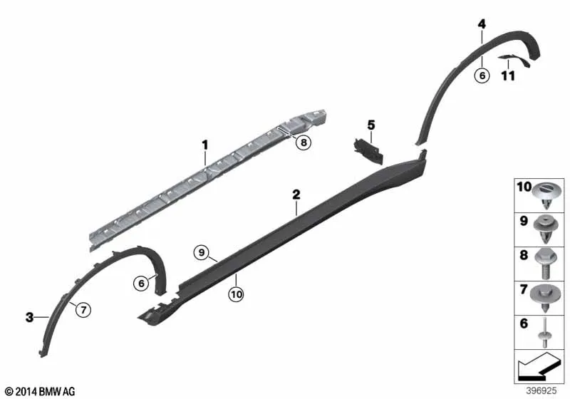 Накладка порог / арка колеса
