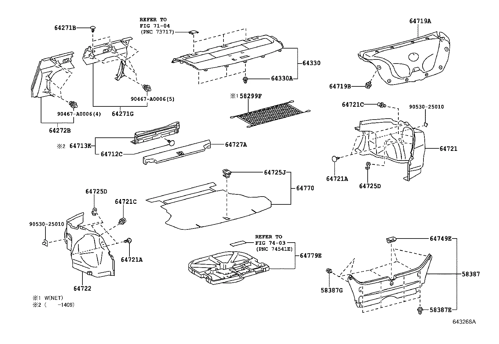 PACKAGE TRAY PANEL & LUGGAGE COMPARTMENT MAT