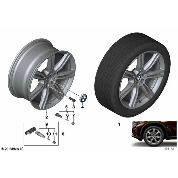 BMW кол.с л/с д.звездообр.спицы 736 -20"