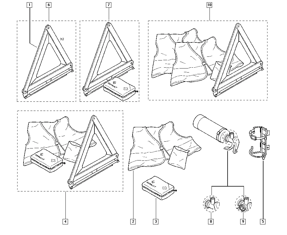 Комплект безопасности при аварии