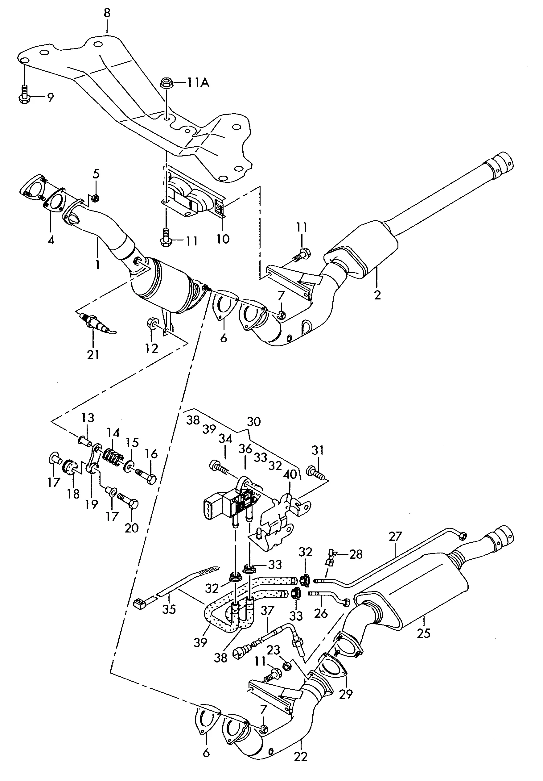 Труба выпуска ОГ с нейтрализат Сажевый фильтр