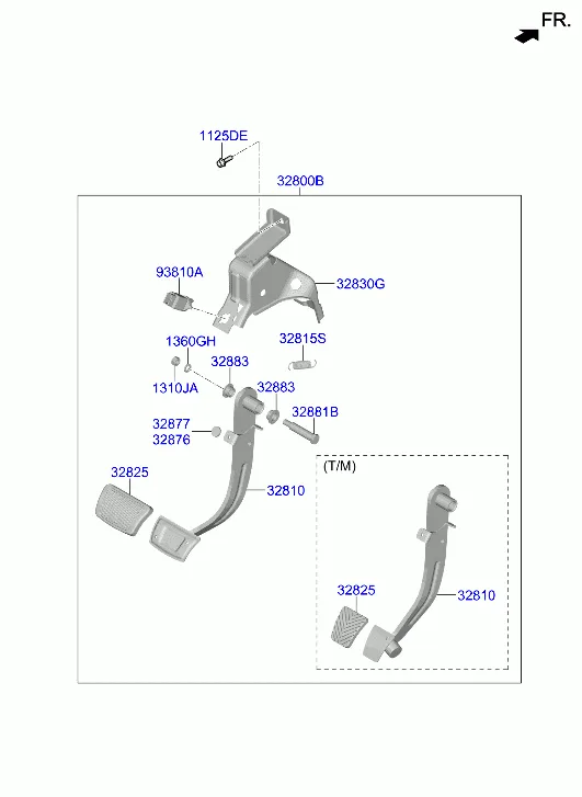 педаль тормоза и сцепления