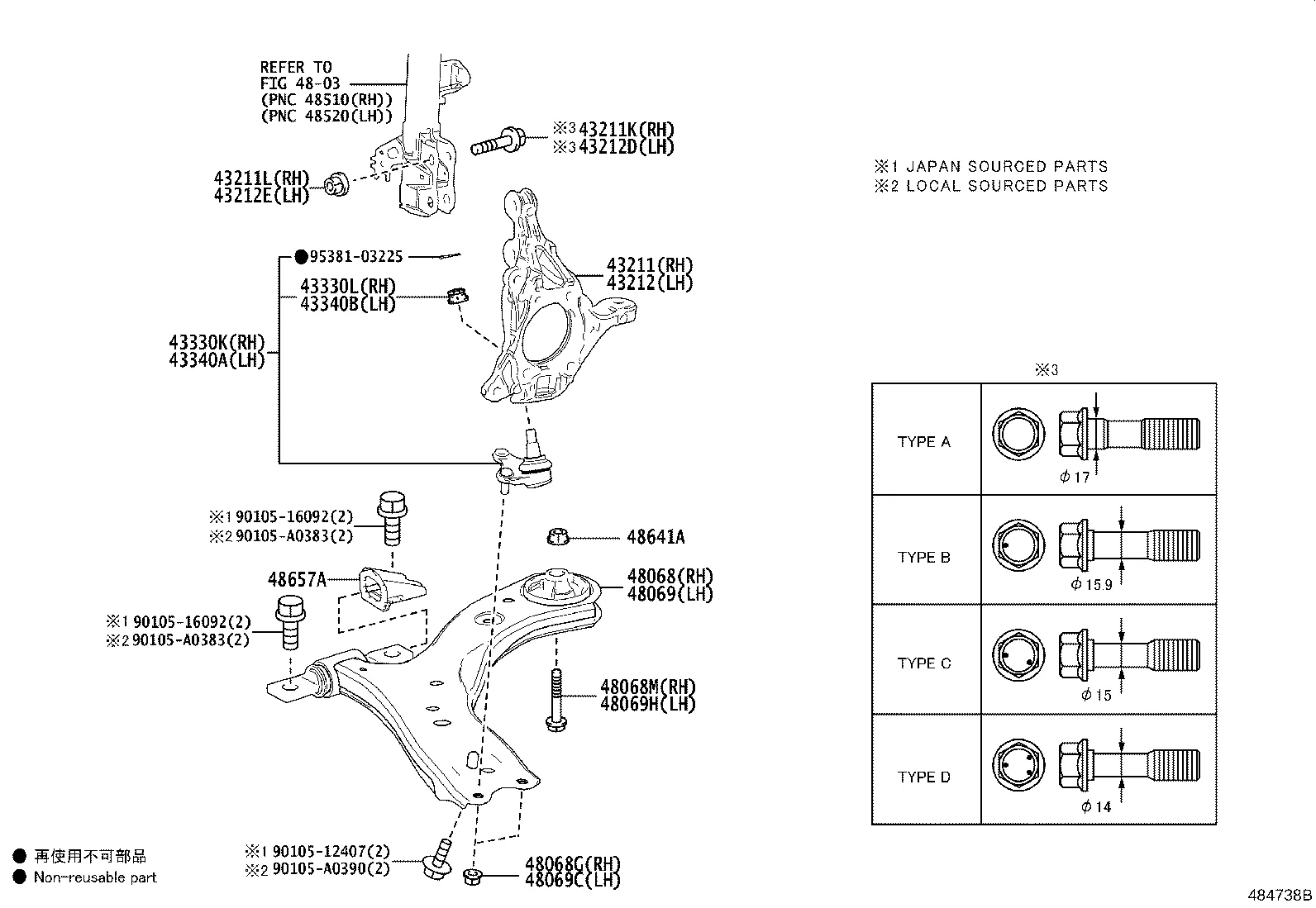 FRONT AXLE ARM & STEERING KNUCKLE