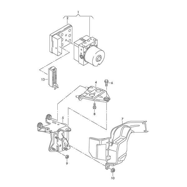 Система -ABS- Опорный кронштейн Модуль ABS с БУ для а/м с электронной системой поддерж. курс. устойчив. ESP