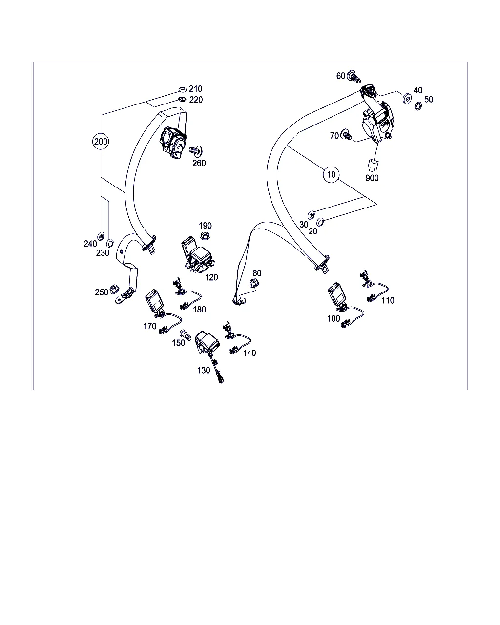 РЕМЕНЬ БЕЗОПАСНОСТИ ЗАДНЕГО СИДЕНЬЯ
