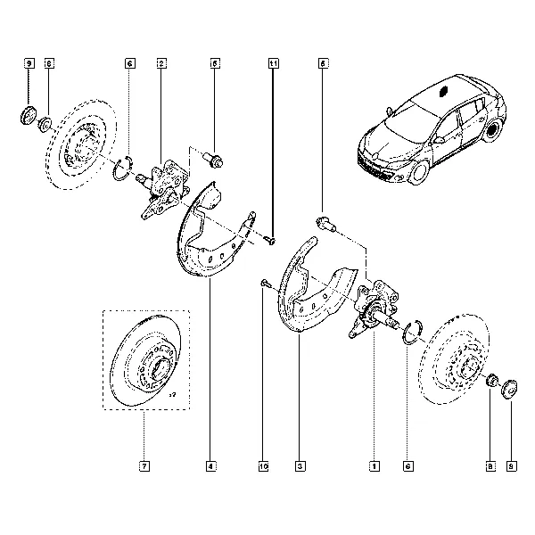 Хвостовик - Тормозной диск