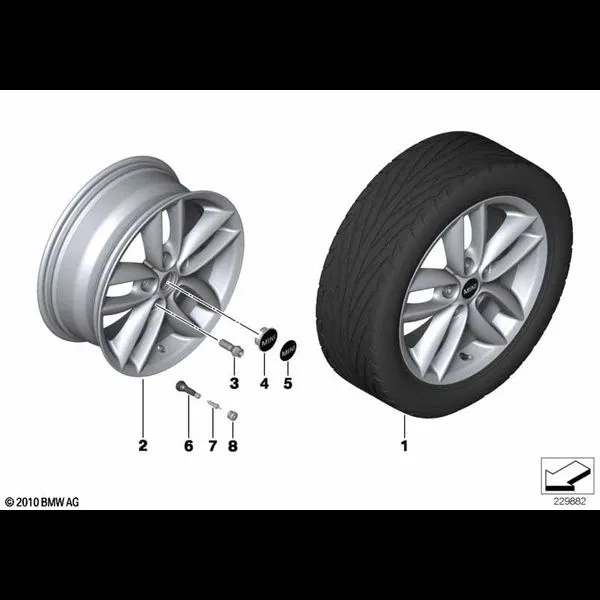 Л/с диск MINI 5-Star Double Spoke 124