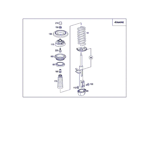 АМОРТИЗ. СТОЙКА ПЕРЕДНЯЯ И ЕЁ КРЕПЛЕНИЕ