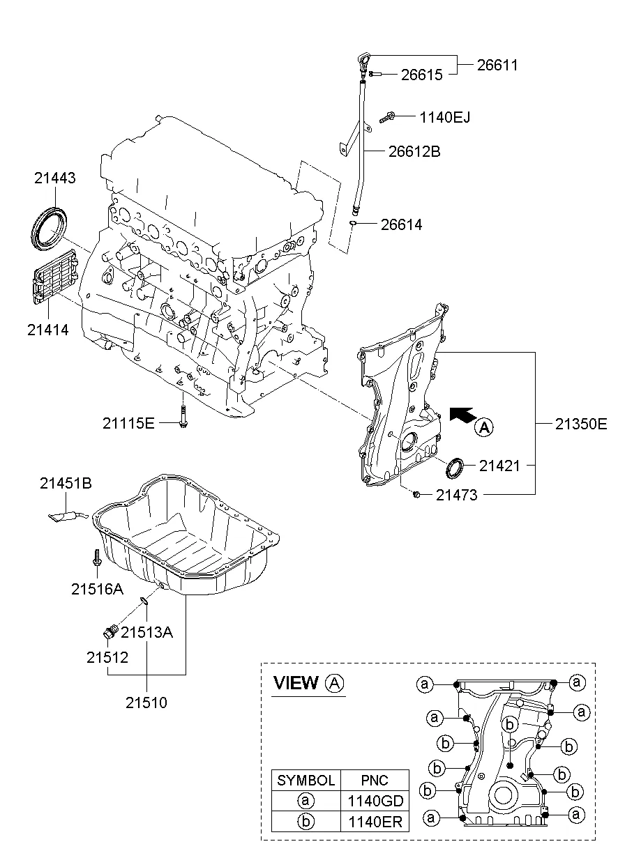 BELT COVER & OIL PAN