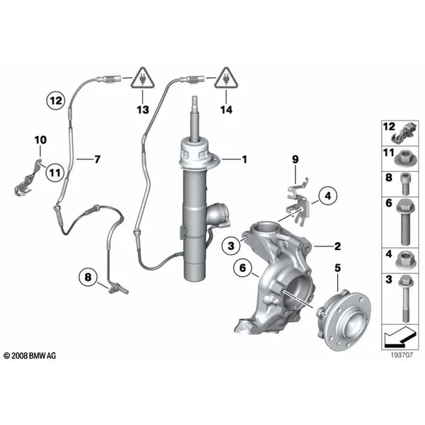 Ам.стойка VDC/повор.опора/подш.ст.колеса