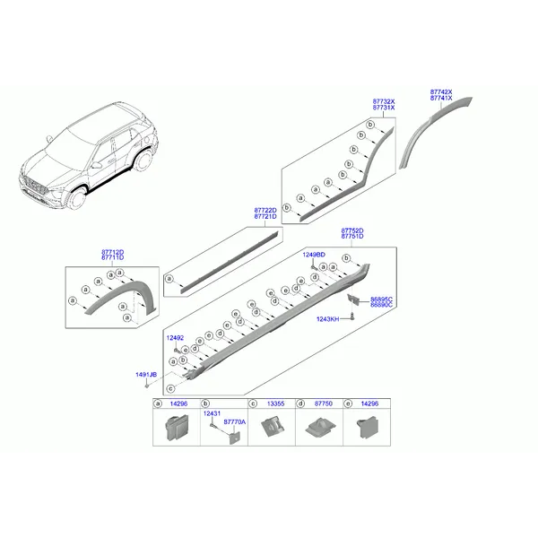 молдинг кузова боковой