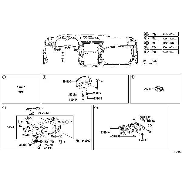INSTRUMENT PANEL & GLOVE COMPARTMENT