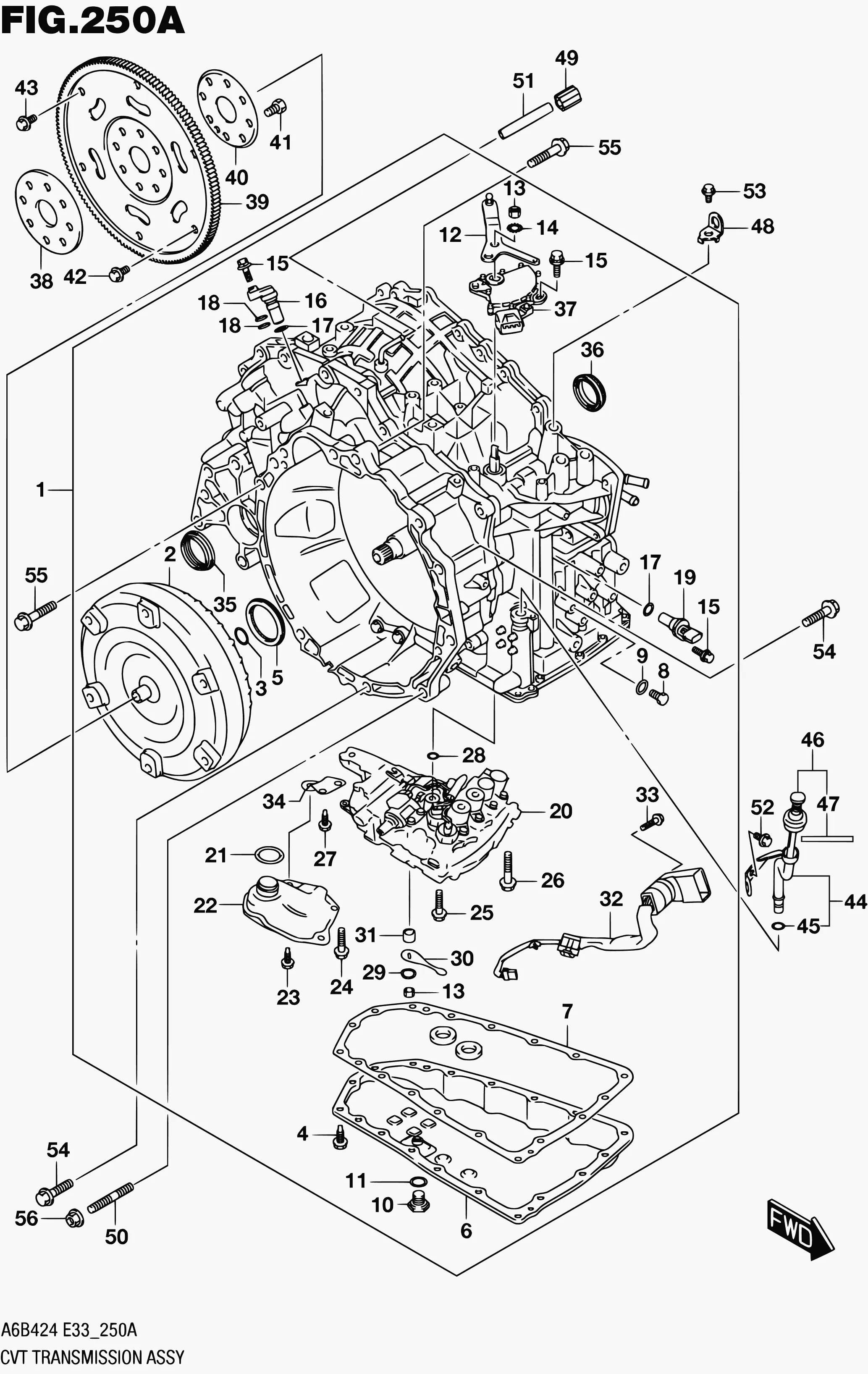 250A - УЗЕЛ БЕССТУПЕНЧАТОЙ ТРАНСМИССИИ (CVT)