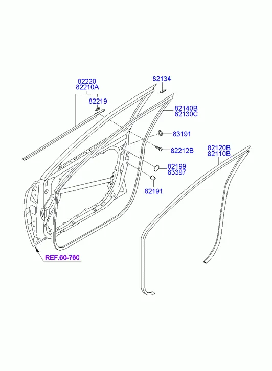 молдинг передней двери