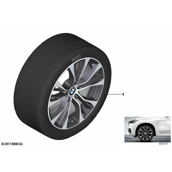 BMW л/с диск M Perf. сдвоенн.сп.599M-21"