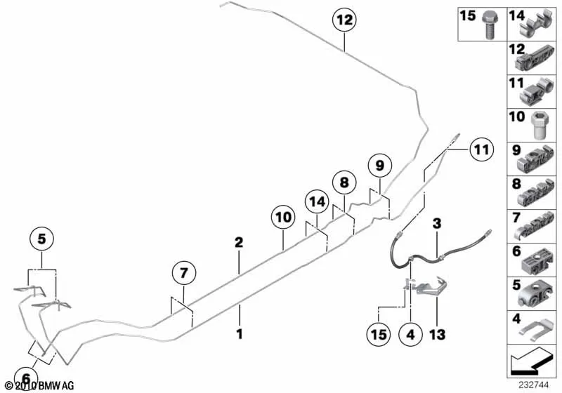 Трубопровод тормозного привода Зд