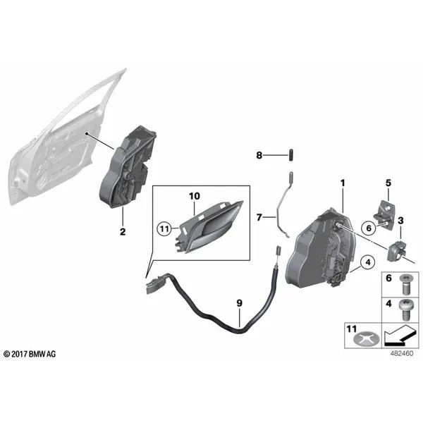 Привод двери/замок двери Пд
