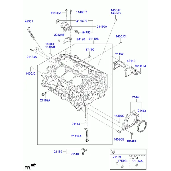 блок цилиндров в сборе