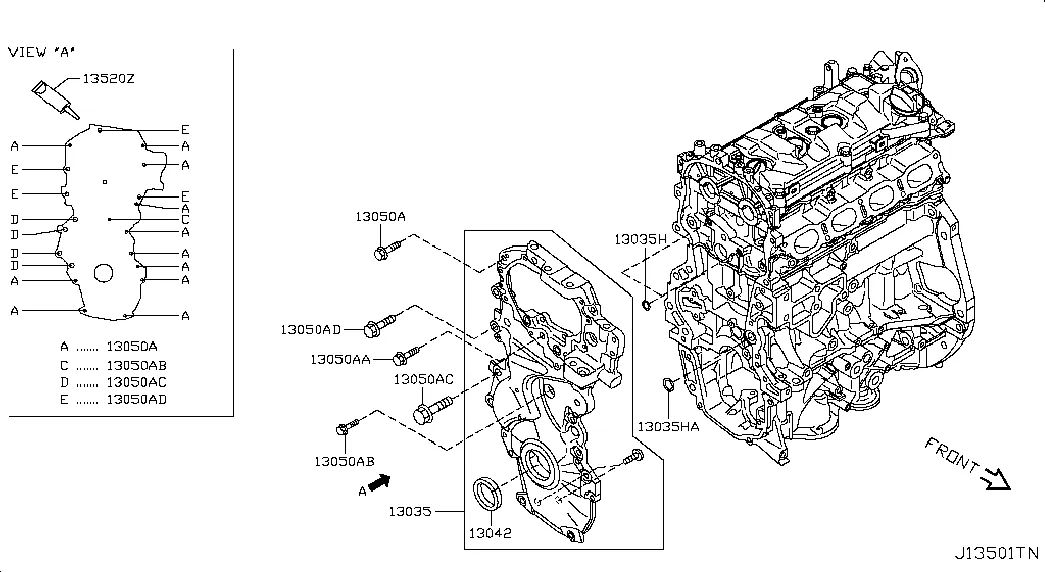 Передняя крышка, вакуумный насос и крепления; FRONT COVER