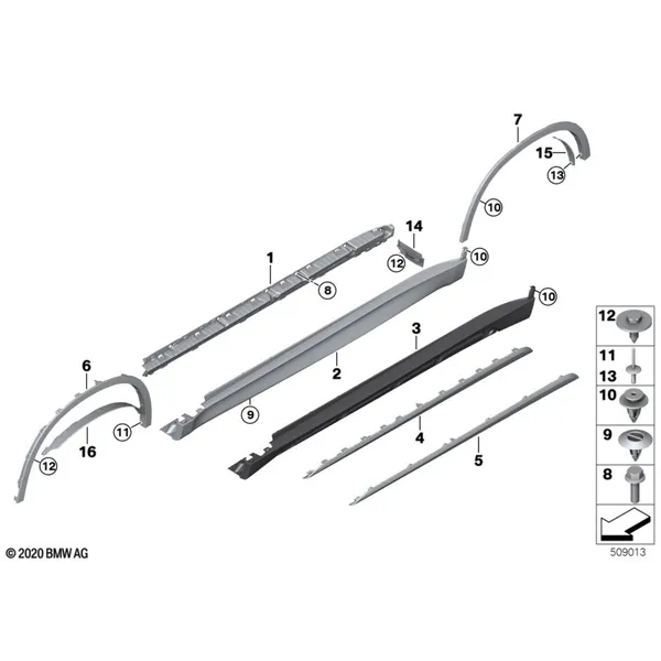 Накладка порог / арка колеса