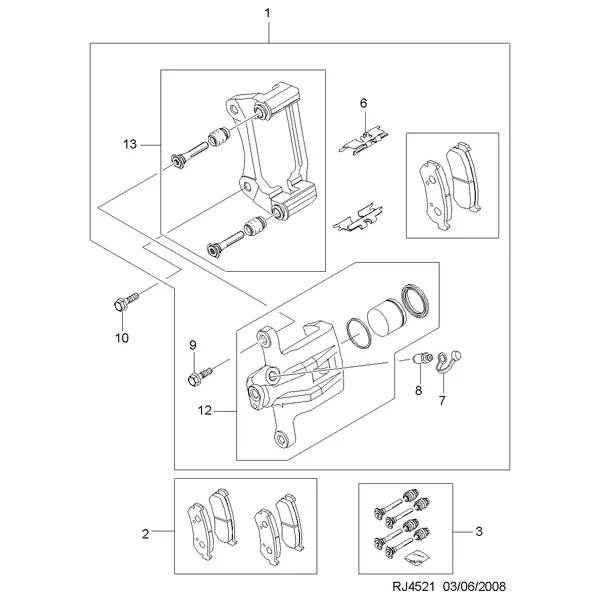 ЗАДНИЙ ТОРМОЗ(ДИСКОВЫЙ) (4521)