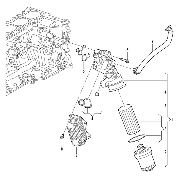Кронштейн масляного фильтра Масляный фильтр