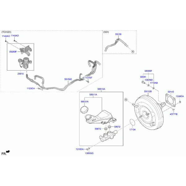 BRAKE MASTER CYLINDER & BOOSTER