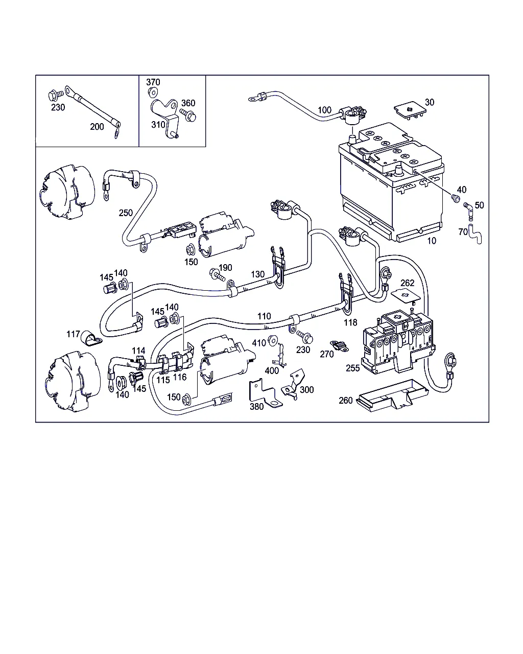 ПРОВОД АКБ, СТАРТЕРА И ГЕНЕРАТОРА