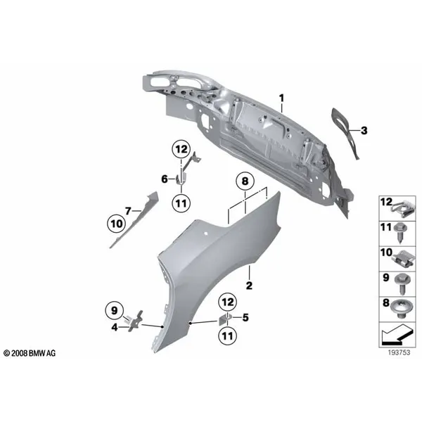 Крыло/облицовка задней части