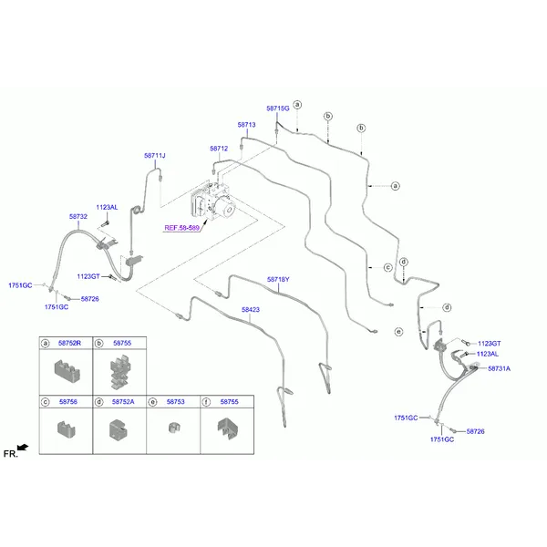 Трубопровод гидропривода тормозов