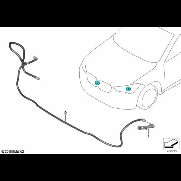 Детали системы омывателей фар
