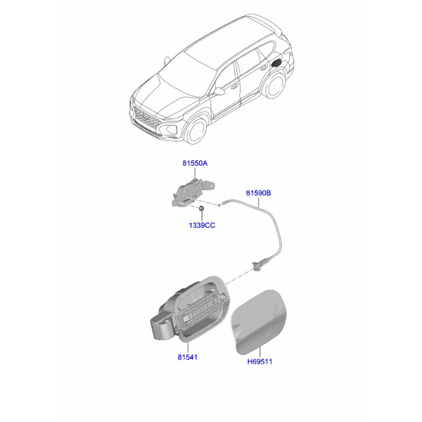 Крышка люка горловины топливного бака