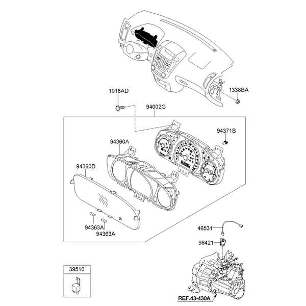 панель приборов в сборе