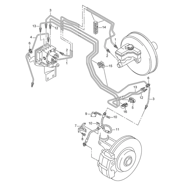 Тормозная трубка Тормозной шланг