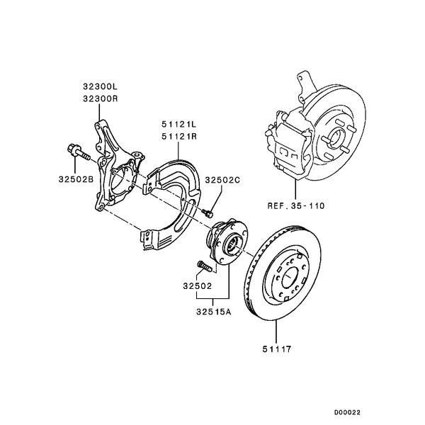 ПЕРЕДНИЙ МОСТ - СТУПИЦА ПЕРЕДНЕЙ ОСИ
