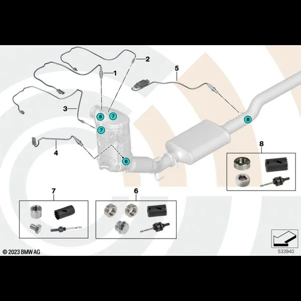 Ремкомплект прив. фланца д/дат.отр.газов