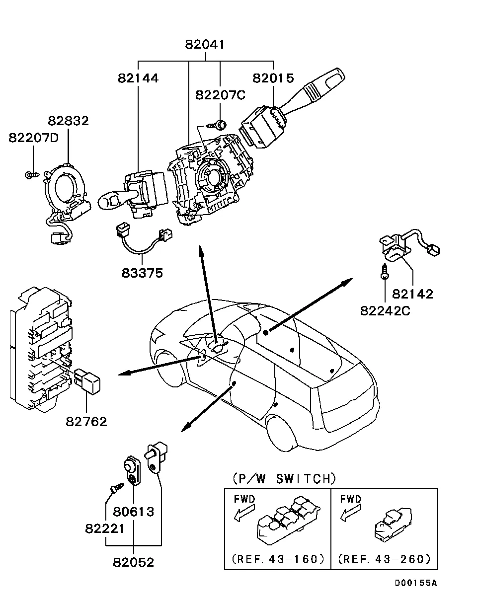 ЭЛЕКТРООБОРУДОВАНИЕ ШАССИ - ПОДРУЛ. ПЕРЕКЛЮЧАТЕЛЬ, ПРИКУР.