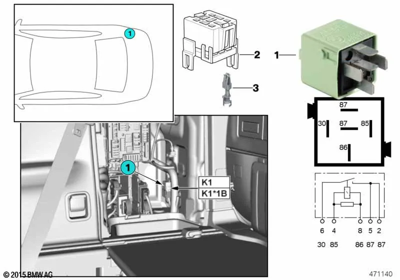 Реле компрессора пневм.подвески K1
