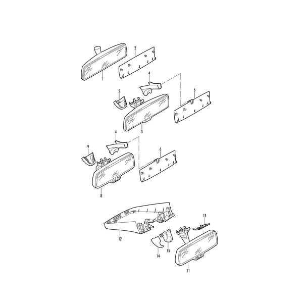 Внутреннее зеркало задн. вида