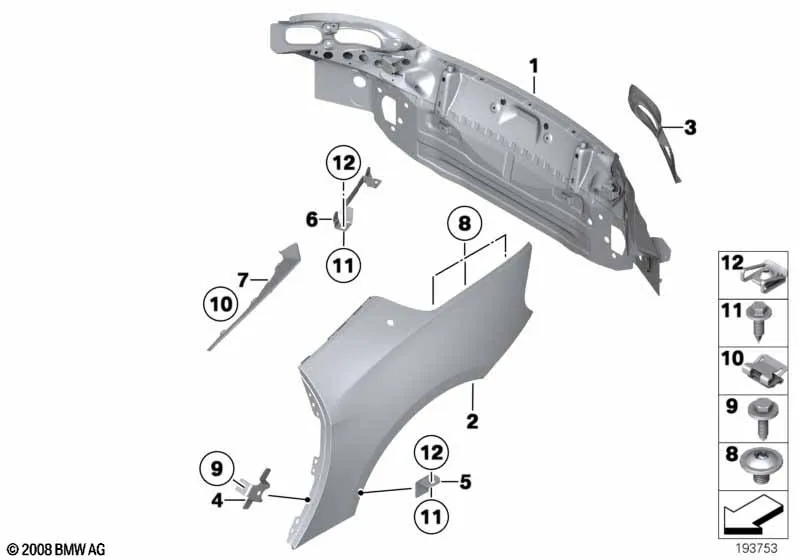Крыло/облицовка задней части