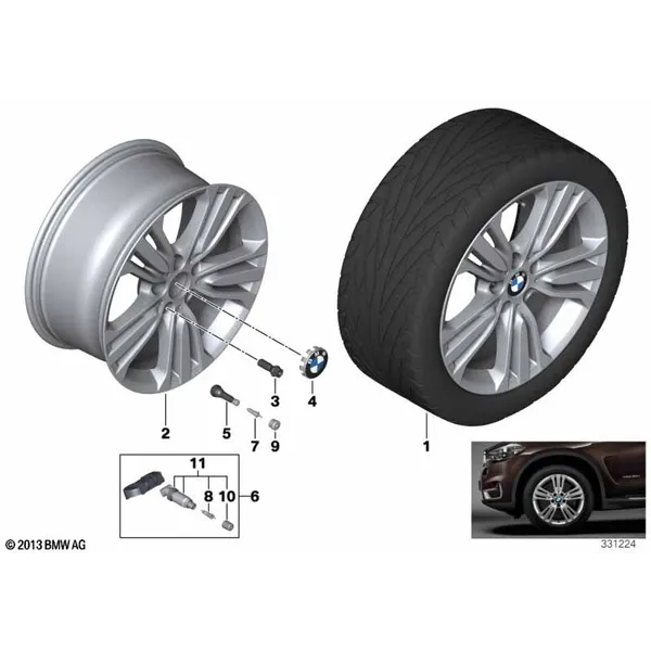Л/с диск BMW с W-обр.спицами 447 - 19"